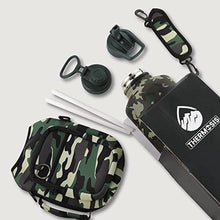 Load image into Gallery viewer, Thermosis 64 Oz insulated water bottle Stainless Steel Water Bottle with Straw &amp; Holder Strap - Includes 2 Lids water bottles - Leak Proof water bottle for Men &amp; Women - Camo_1778
