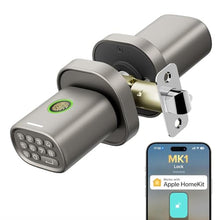 Load image into Gallery viewer, ThorBolt HomeKit Lock Over THREAD Smart Fingerprint Lock with Keypad Door Knob, HomeKit Hub Required, iOS ONLY for Interior Door, Bedroom, Office, MK1 Titanium_1
