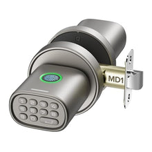 Load image into Gallery viewer, ThorBolt MD1 Fingerprint Door Knob Lock with Keypad, Titanium_1
