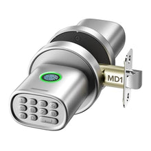 Load image into Gallery viewer, ThorBolt MD1 Fingerprint Door Knob Lock with Keypad, Silver_1
