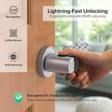 Load image into Gallery viewer, ThorBolt MD1 Fingerprint Door Knob Lock with Keypad, Silver_5947
