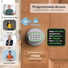 Load image into Gallery viewer, ThorBolt MD1 Fingerprint Door Knob Lock with Keypad, Silver_5948
