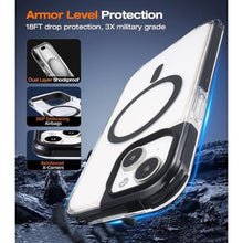 Load image into Gallery viewer, Tigowos for iPhone 15 Bumper Case Fits MagSafe 15FT Drop Resistant Anti-Yellowing Heavy Duty Shockproof Back Cover Fits iPhone 15 Phone Cases 6.1", Clear, ClearB_7416
