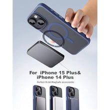Load image into Gallery viewer, Tigowos for iPhone 15 Plus&amp;iPhone 14 Plus Phone Case Fits MagSafe 10FT Drop Resistant Matte Skin Feeling Back Cover for iPhone 15 Plus&amp;iPhone 14 Plus CaseDeep Blue_1649
