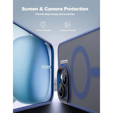 Load image into Gallery viewer, Tigowos for iPhone 15 Plus&amp;iPhone 14 Plus Phone Case Fits MagSafe 10FT Drop Resistant Matte Skin Feeling Back Cover for iPhone 15 Plus&amp;iPhone 14 Plus CaseDeep Blue_1652
