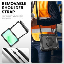 Load image into Gallery viewer, Timecity for Case for Samsung Galaxy Tab A11+ Plus/ A9+ Plus 11 inch, Heavy Duty Full-Body Protective with Screen Protector, Rotating Stand/Handle and Shoulder Strap &amp; Pencil Holder - Black, BlackBlack_7379
