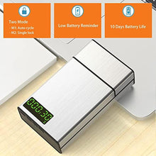 Load image into Gallery viewer, Timed Lock Box Time Locking Small Container with 999 Hours LCD Display Portable Locking Box with Timer Lock for Storage Break Bad Habits Credit card, Cash, Key,Medication, Silver_1638
