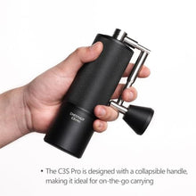 Load image into Gallery viewer, TIMEMORE Chestnut C3S Pro Manual Coffee Grinder, Stainless Steel S2C Conical Burr Coffee Grinder, Hand Coffee Grinder with Foldable Handle, Adjustable Grind Setting for Travel/Camping/Home, Black_3663
