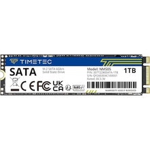 Load image into Gallery viewer, Timetec 1TB SSD 3D NAND SATA III 6Gb/s M.2 2280 NGFF 512TBW Read Speed Up to 550MB/s SLC Cache Performance Boost Internal Solid State Drive for PC Computer Laptop and Desktop (1TB), Black_1
