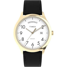 Load image into Gallery viewer, Timex Men's Modern Easy Reader 40mm Watch - Black Strap White Dial Gold-Tone Case, BlackGoldToneWhite_1
