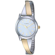 Load image into Gallery viewer, Timex Women's TW2R98600 Stretch Bangle Crisscross 25mm Two-Tone Expansion Band Watch, TwoTone_1
