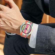 Load image into Gallery viewer, Tiong Colored Wooden Men's Watch, Quartz Movement dial, Casual Sports Watch_302
