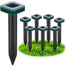 Load image into Gallery viewer, Tirgo Mole Repellent Solar Powered 8 Pcs Snake Repeller for Yard Ultrasonic, Green_1
