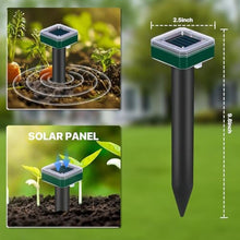 Load image into Gallery viewer, Tirgo Mole Repellent Solar Powered 8 Pcs Snake Repeller for Yard Ultrasonic, Green_130
