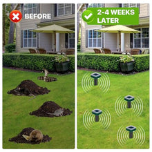 Load image into Gallery viewer, Tirgo Mole Repellent Solar Powered 8 Pcs Snake Repeller for Yard Ultrasonic, Green_132
