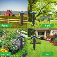 Load image into Gallery viewer, Tirgo Mole Repellent Solar Powered 8 Pcs Snake Repeller for Yard Ultrasonic, Green_133
