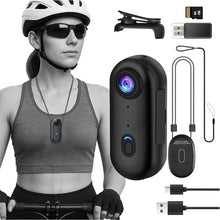 Load image into Gallery viewer, TIROL SUPPLIES 4K Mini WiFi Action Camera 64GB Thumb POV Portable Body Cam Wearable Video Recorder, MP4 Recording &amp; App Viewing, Body Camera Easy to Use for Lecture, Cycling, Vlogging, Pet, Outdoors, BLACK_1
