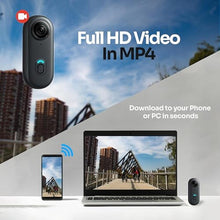 Load image into Gallery viewer, TIROL SUPPLIES 4K Mini WiFi Action Camera 64GB Thumb POV Portable Body Cam Wearable Video Recorder, MP4 Recording &amp; App Viewing, Body Camera Easy to Use for Lecture, Cycling, Vlogging, Pet, Outdoors, BLACK_613
