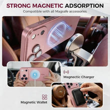 Load image into Gallery viewer, TKJSQ Magnetic Case for iPhone 15, Luxury Soft Matte Metallic Luster, Built-in Camera Lens Protector, Slim Lightweight Shockproof Phone Cover, Pink_714
