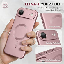 Load image into Gallery viewer, TKJSQ Magnetic Case for iPhone 15, Luxury Soft Matte Metallic Luster, Built-in Camera Lens Protector, Slim Lightweight Shockproof Phone Cover, Pink_717
