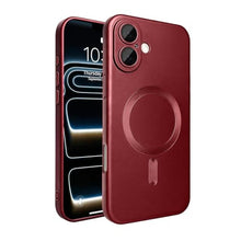 Load image into Gallery viewer, TKJSQ Magnetic Case for iPhone 16, Luxury Soft Matte Metallic Luster, Built-in Camera Lens Protector, Slim Lightweight Shockproof Phone Cover, Wine Red, WineRed_1
