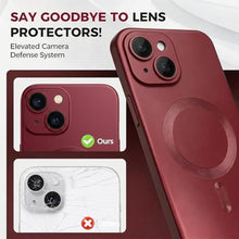 Load image into Gallery viewer, TKJSQ Magnetic Case for iPhone 16, Luxury Soft Matte Metallic Luster, Built-in Camera Lens Protector, Slim Lightweight Shockproof Phone Cover, Wine Red, WineRed_710
