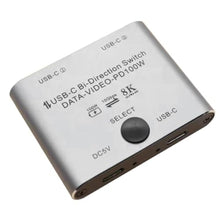 Load image into Gallery viewer, TKOWTB Bi Directional USB C Switch Splitter 8K USB C Switcher KVM 8K 60Hz 4K 144Hz Video for Multiple Source No USB C Line_1
