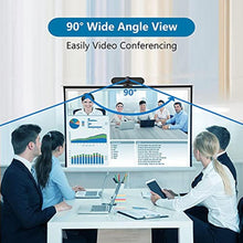 Load image into Gallery viewer, TOALLIN UHD 4K Webcam with 4 Microphones and Dual Speakers, All-in-One Video Conference Webcam with Privacy Cover, Wide Angle View USB Webcam for Streaming, Teaching and Video Calls, Black_7090
