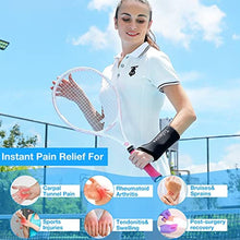 Load image into Gallery viewer, Tolaccea Wrist Ice Pack Wrap &amp; Heating Pad Microwavable Hot &amp; Cold Therapy Wrist Brace for Pain Relief of Carpal Tunnel, Rheumatoid Arthritis, Tendonitis, Sports Injuries, Swelling, Bruises &amp; Sprains, Black_1518
