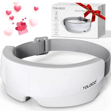 Load image into Gallery viewer, TOLOCO Eye Massager with Heat,Bluetooth Music,Compression,Electric Adjustable Eye Massager,Improve Sleep,Holiday,Birthday,Christmas Gifts Eye Mask for Women Men, White_1

