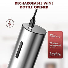 Load image into Gallery viewer, TOMEEM 4-in-1 Electric Wine Opener Set with Foil Cutter, Electric Wine Aerator, Vacuum Stoppers, TOMEEM Wine Gift Set for Outdoor and Home, Party_1967
