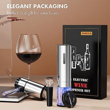 Load image into Gallery viewer, TOMEEM 4-in-1 Electric Wine Opener Set with Foil Cutter, Electric Wine Aerator, Vacuum Stoppers, TOMEEM Wine Gift Set for Outdoor and Home, Party_1968
