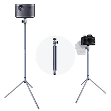 Load image into Gallery viewer, Tonalee Projector Stand Tripod Adjustable Mount: Portable 360 Rotatable Universal Height 24" to 36" for Projectors Cameras Webcams Suitable for Home Office and Outdoor Scenarios, silvergray_1
