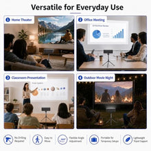 Load image into Gallery viewer, Tonalee Projector Stand Tripod Adjustable Mount: Portable 360 Rotatable Universal Height 24" to 36" for Projectors Cameras Webcams Suitable for Home Office and Outdoor Scenarios, silvergray_403
