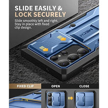 Load image into Gallery viewer, TONGATE for Samsung Galaxy S23 Ultra Case, [Built-in Slide Camera Cover &amp; Screen Protector] [2 Front Frame] Military Grade Shockproof S23 Ultra Phone Case with Kickstand &amp; Belt-Clip 6.8", Blue, EBlue_7791
