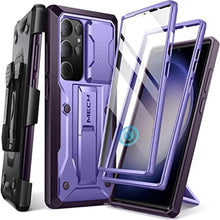 Load image into Gallery viewer, TONGATE for Samsung Galaxy S23 Ultra Case, [Built-in Slide Camera Cover &amp; Screen Protector] [2 Front Frame] Military Grade Shockproof S23 Ultra Phone Case with Kickstand &amp; Belt-Clip 6.8", Purple, CPurple_1
