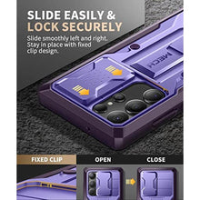 Load image into Gallery viewer, TONGATE for Samsung Galaxy S23 Ultra Case, [Built-in Slide Camera Cover &amp; Screen Protector] [2 Front Frame] Military Grade Shockproof S23 Ultra Phone Case with Kickstand &amp; Belt-Clip 6.8", Purple, CPurple_7814
