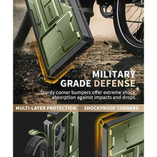 Load image into Gallery viewer, TONGATE for Samsung Galaxy S23 Ultra Case, [Built-in Slide Camera Cover &amp; Screen Protector] [2 Front Frame] Military Grade Shockproof S23 Ultra Phone Case with Kickstand &amp; Belt-Clip 6.8", Green_8751
