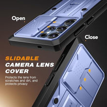 Load image into Gallery viewer, TONGATE Stand for Samsung Galaxy S25 Ultra Case,[Military Drop Protection] [2 Front Frames &amp; Slide Camera Cover] S25 Ultra Case with Screen Protector &amp; Belt Clip, Blue Purple_602
