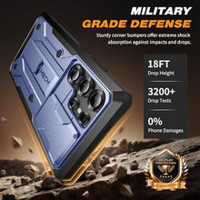 Load image into Gallery viewer, TONGATE Stand for Samsung Galaxy S25 Ultra Case,[Military Drop Protection] [2 Front Frames &amp; Slide Camera Cover] S25 Ultra Case with Screen Protector &amp; Belt Clip, Blue Purple_603
