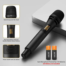 Load image into Gallery viewer, TONOR Wireless Microphone, UHF Karaoke Microphone System, Microfonos Inalambricos with Rechargeable Receiver, Cordless Dynamic Mic Set for Singing, Wedding, Party, 60 m/200ft TW310, 1 Mic Black_539
