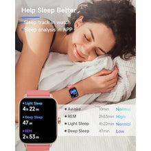 Load image into Gallery viewer, TOOBUR Smart Watch for Women Alexa Built-in, 1.8" Compatible Android iOS, Answer&amp;Make Call/Heart Rate/Step Counter/Sleep Tracker/100 Sports, Fitness Tracker Watch IP68 Waterproof Swimming, Red_955
