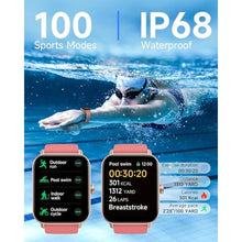 Load image into Gallery viewer, TOOBUR Smart Watch for Women Alexa Built-in, 1.8" Compatible Android iOS, Answer&amp;Make Call/Heart Rate/Step Counter/Sleep Tracker/100 Sports, Fitness Tracker Watch IP68 Waterproof Swimming, Red_956
