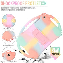 Load image into Gallery viewer, TopEsct Kid's Case for Samsung Galaxy Tab A9 Plus 11" 2023 - Silicon Shockproof Cover with Screen Protector &amp; Strap(Rainbow)_431
