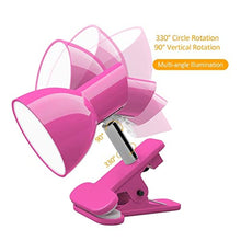 Load image into Gallery viewer, TOPMB LED Clip on lamp,5W Super Bright Reading Light, 330 Rotation Small Lamp with Clamp on Desk/Table/Bed Headboard/Cupboard Home Lighting, Modern and Save Space Illumination Powerful Lamp Pink_6842
