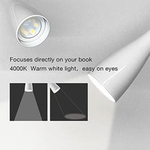 Load image into Gallery viewer, TOPMB Wall Mount Reading Light, Focused Book Light for Reading in Bed, 5 Dimming, USB Output, 4 Hours Auto Off, Touch Control, Flexible Gooseneck Headboard Reading Lamp, Easy to Install White, WhiteKPack_7149
