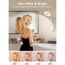 Load image into Gallery viewer, TOPMB Wall Mounted Reading Light,Bed Headboard Lamp with 10W USB Output Fast, Wall Reading Lamps with 4 Color Modes &amp; 5 Dimmable, Memory Function, 4-Hour Auto Off Ring Light White_5980
