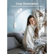 Load image into Gallery viewer, TOPMB Wall Mounted Reading Light,Bed Headboard Lamp with 10W USB Output Fast, Wall Reading Lamps with 4 Color Modes &amp; 5 Dimmable, Memory Function, 4-Hour Auto Off Ring Light White_5981
