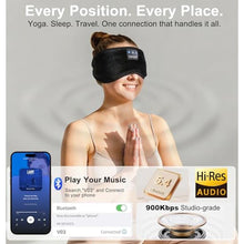 Load image into Gallery viewer, TOPOINT Sleep Mask with Headphones Bluetooth 5.4 Wireless, Sleep Headphones Earphones Earbuds with Microphone HD Speakers Music, Blackout Eye Mask for Sleeping Travel Meditation Men Women Cool Gadgets_926
