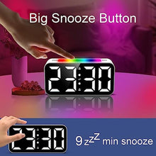 Load image into Gallery viewer, Topski Loud Alarm Clocks for Bedrooms Heavy Sleepers, Digital Bedside Clock with Night Light, Large Display, Dual Alarm, Snooze, Dimmable for Kids Teens Boys Girls, RgbandWhite_6802
